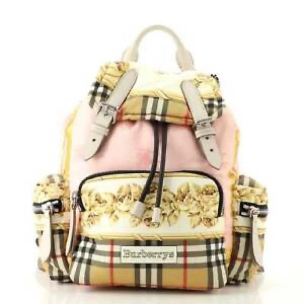 Burberry medium ruff sack silk puffer backpack. Like new. - Picture 7 of 7